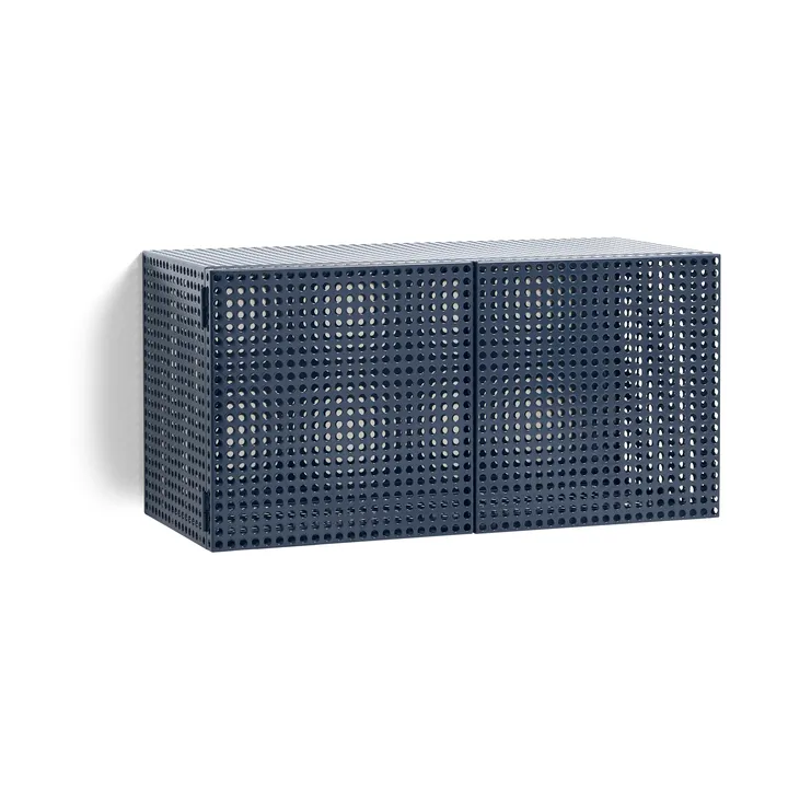 Perforated Cabinet armário de parede pequeno - Azul metálico - HAY