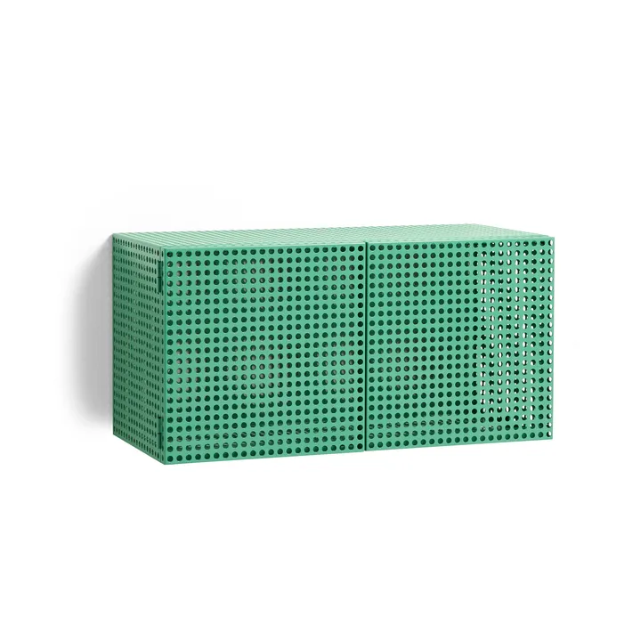 Perforated Cabinet armário de parede pequeno - Jade suave - HAY