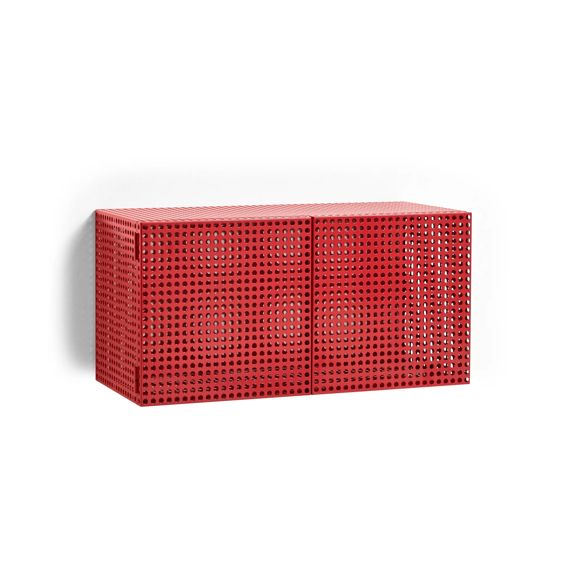 Perforated Cabinet armário de parede pequeno, Vermelho vinho HAY