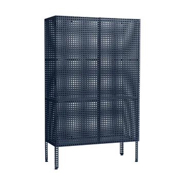 Perforated Cabinet armário grande - Azul metálico - HAY