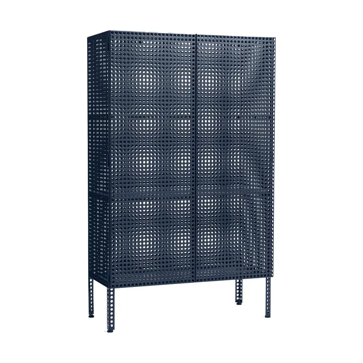 Perforated Cabinet armário grande - Azul metálico - HAY