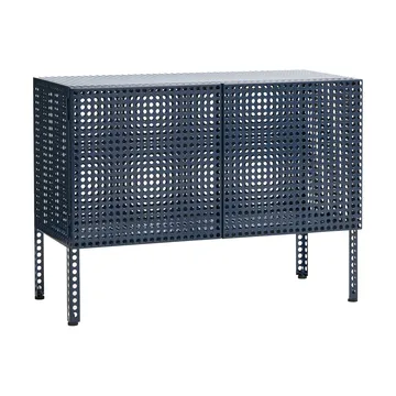 Perforated Cabinet armário pequeno - Azul metálico - HAY