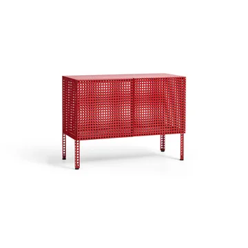 Perforated Cabinet armário pequeno - Vermelho vinho - HAY