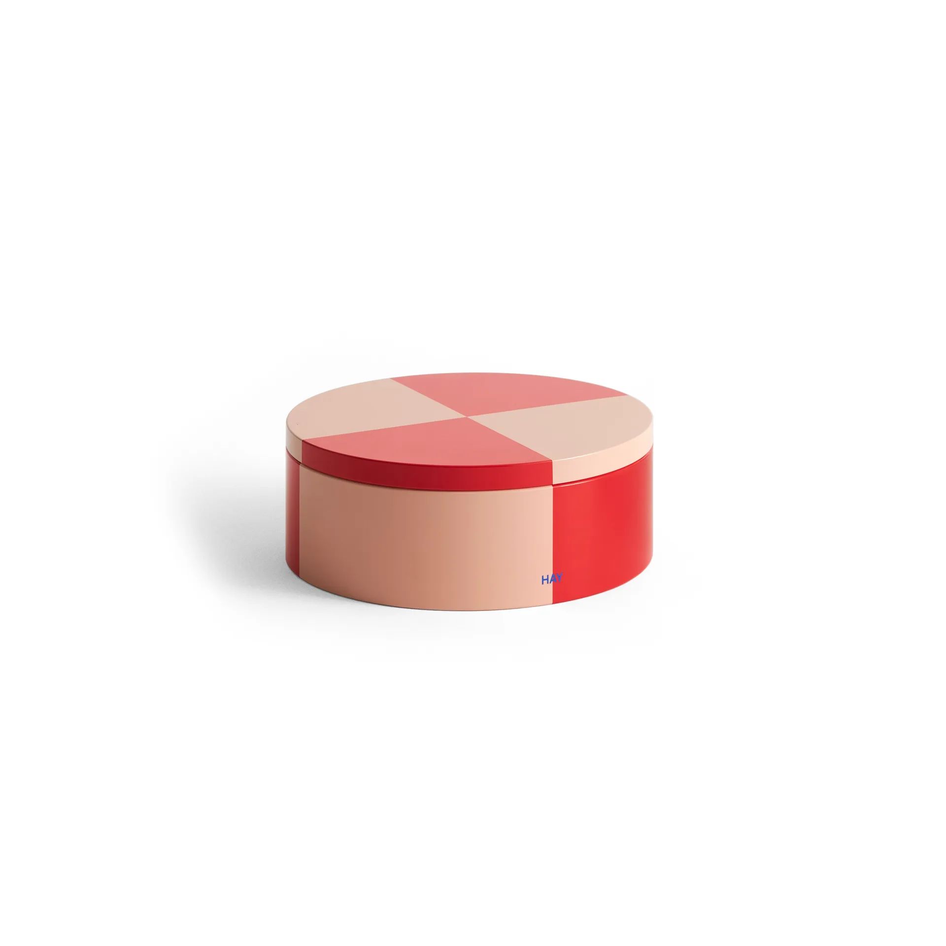 Recipiente com tampa Tin Container, Round red-soft pink HAY