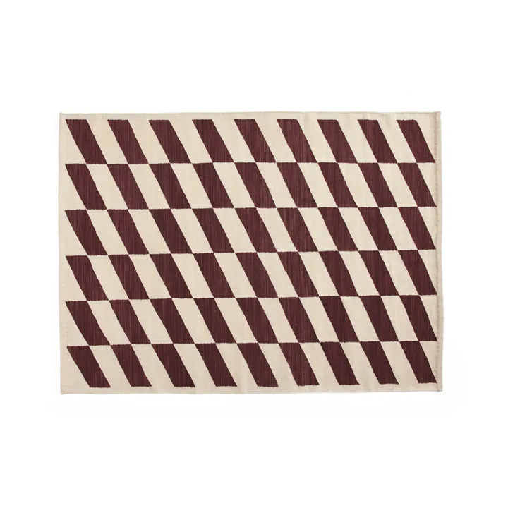 Shift Kelim tapete 140x200 cm - Burgundy - HAY