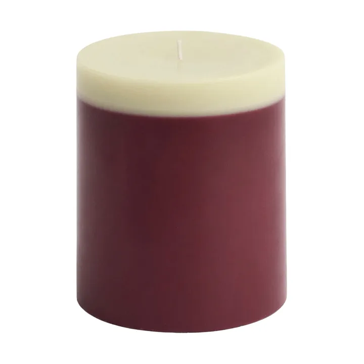 Silo Candle vela cilíndrica - Bordeaux-lime white, Ø9,5x11 cm - HAY