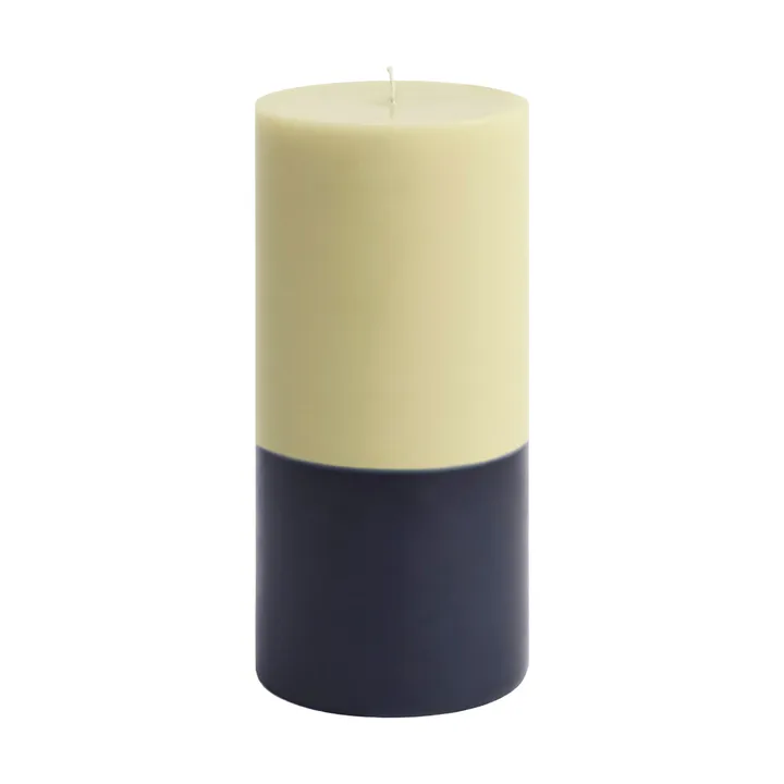 Silo Candle vela cilíndrica - Lime white-midnight blue, Ø9,5x20 cm - HAY
