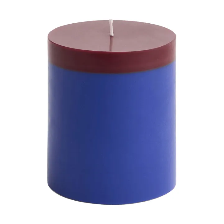 Silo Candle vela cilíndrica - Royal blue-bordeaux, Ø9,5x11 cm - HAY