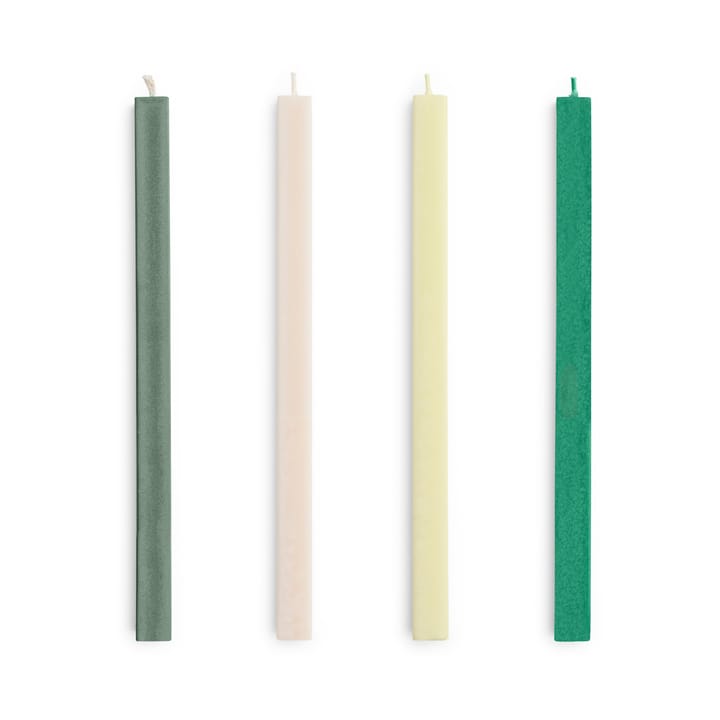 Square Candle mistura de velas 4 unidades - Verde-branco - HAY