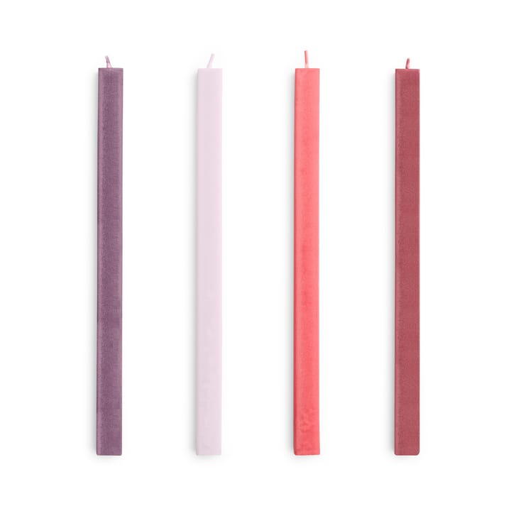 Square Candle mistura de velas 4 unidades - Vermelho-vinho escuro - HAY