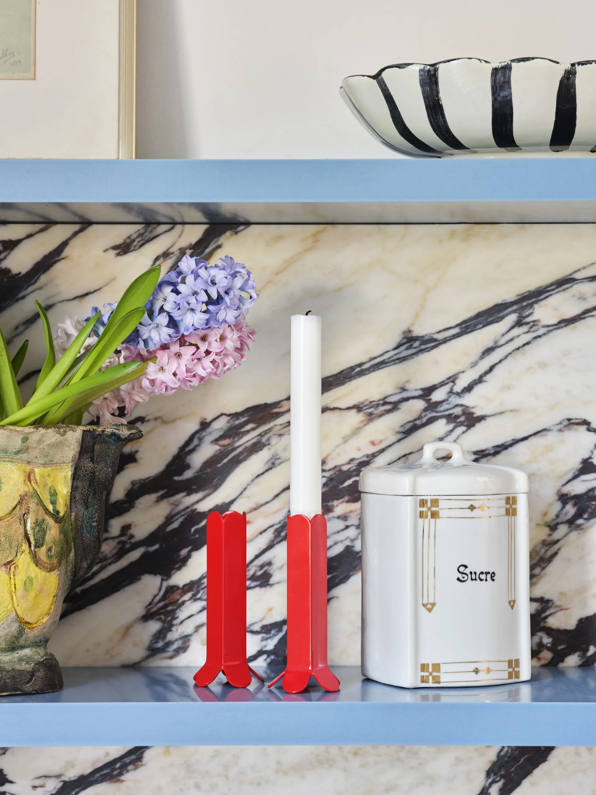 Suporte de velas Arcs 13 cm, Vermelho HAY