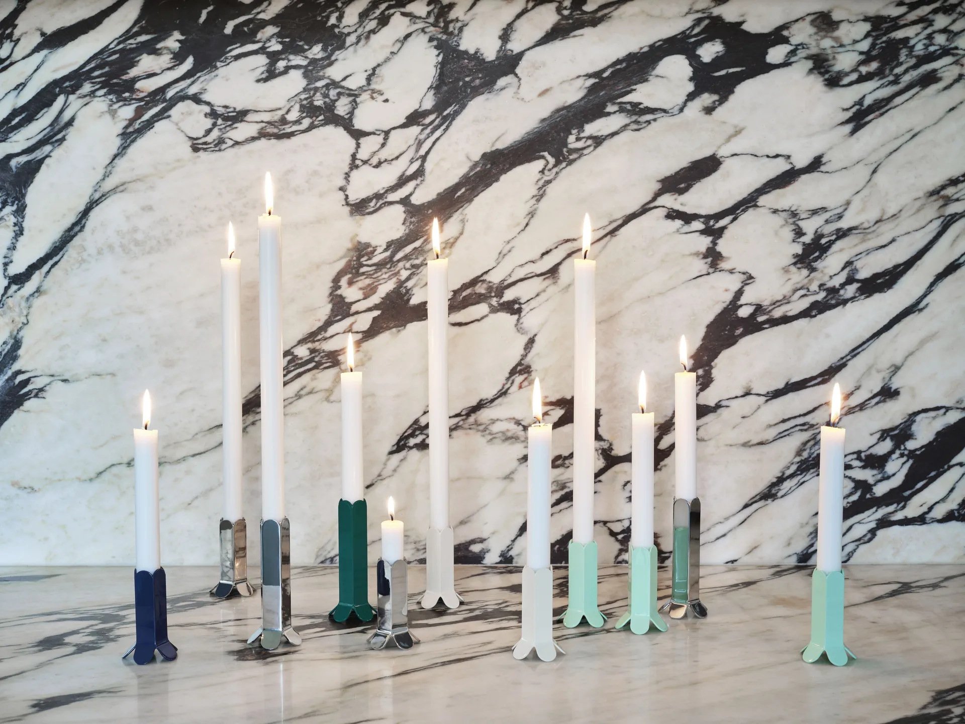 Suporte de velas Arcs 9 cm, Azul escuro HAY