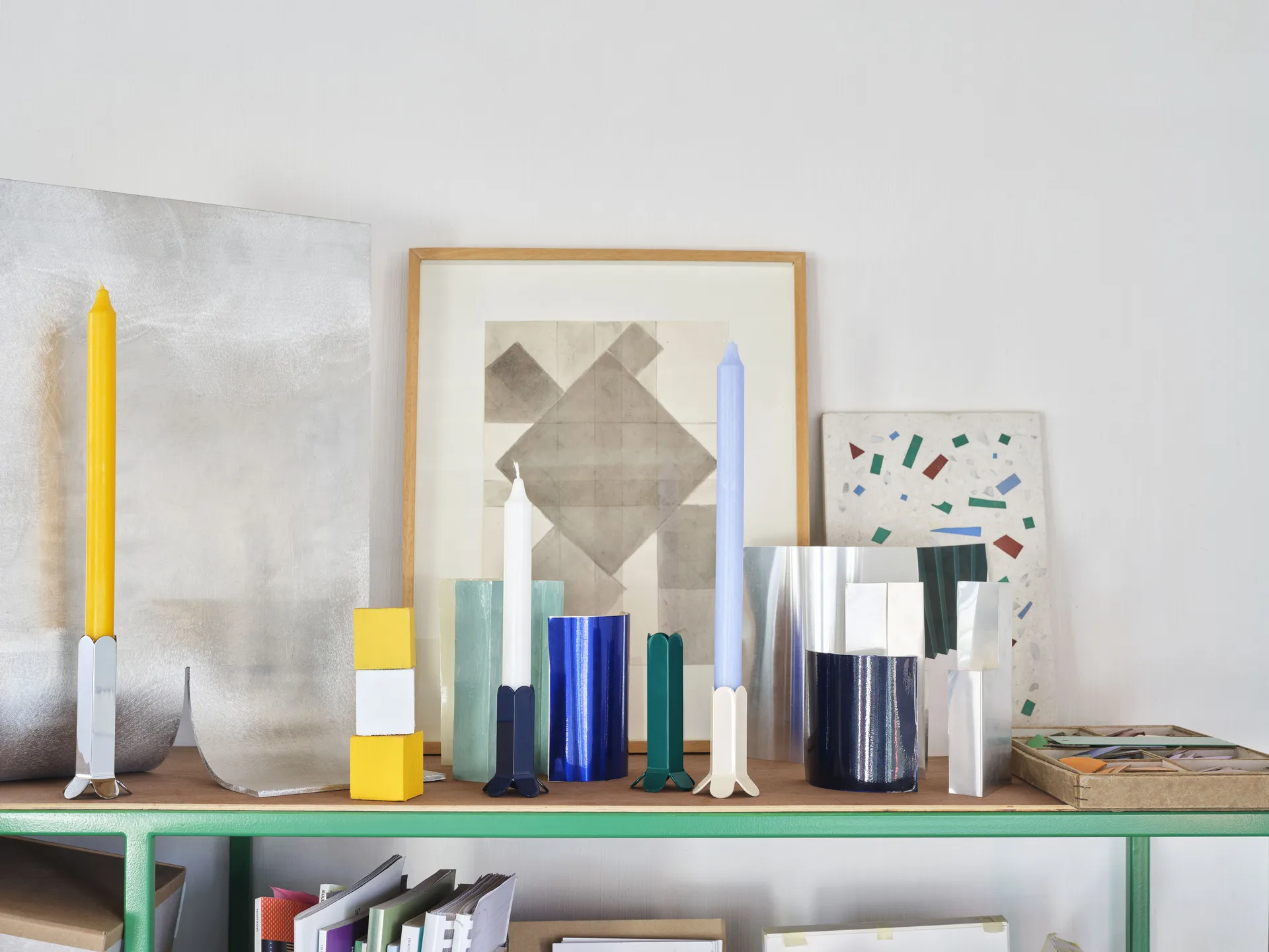 Suporte de velas Arcs 9 cm, Azul escuro HAY