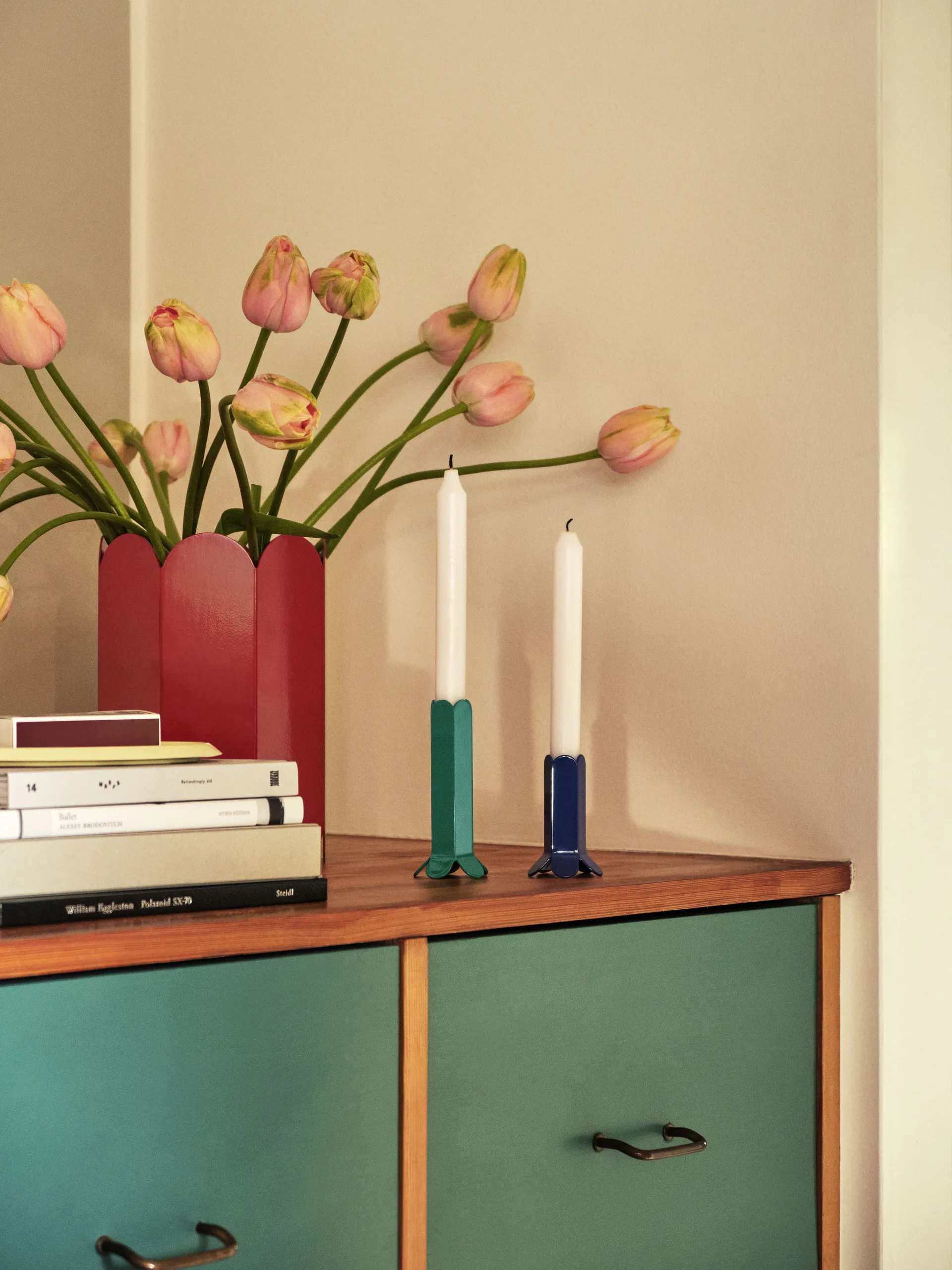 Suporte de velas Arcs 9 cm, Azul escuro HAY