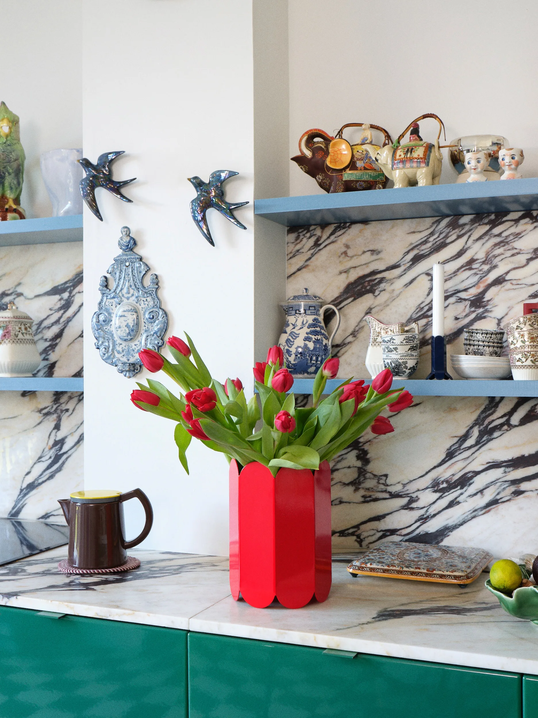 Suporte de velas Arcs 9 cm, Azul escuro HAY