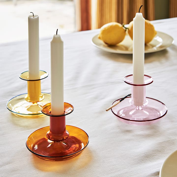Suporte de velas Flare, rosa HAY
