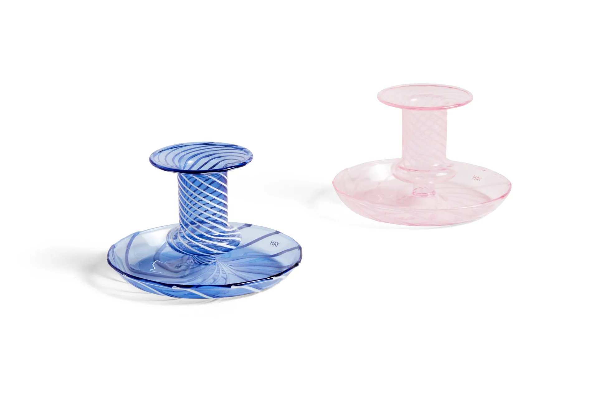 Suporte de velas Flare Stripe, azul claro HAY