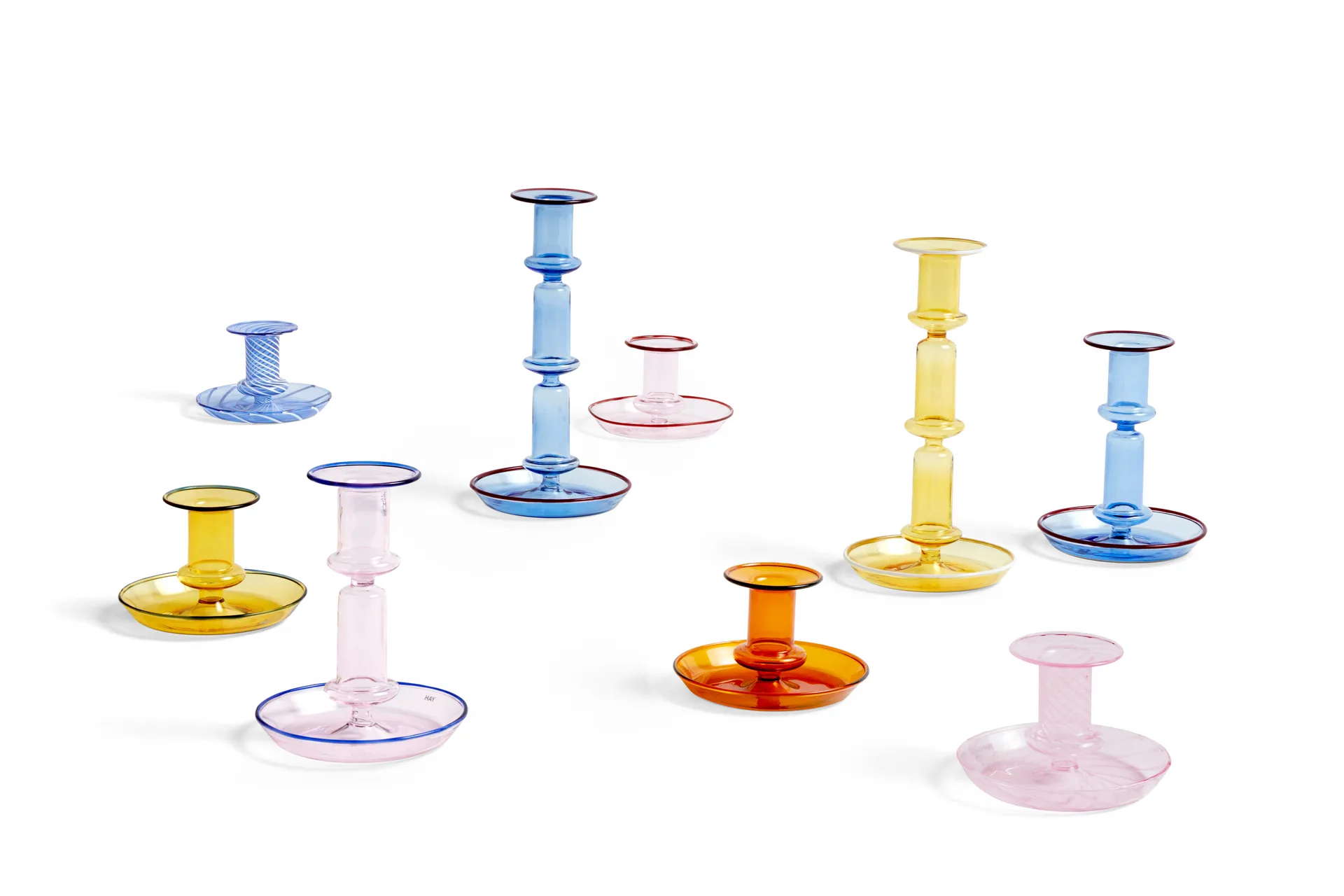 Suporte de velas Flare Stripe, azul claro HAY