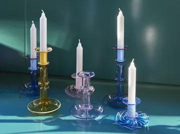 Suporte de velas Flare Stripe - azul claro - HAY