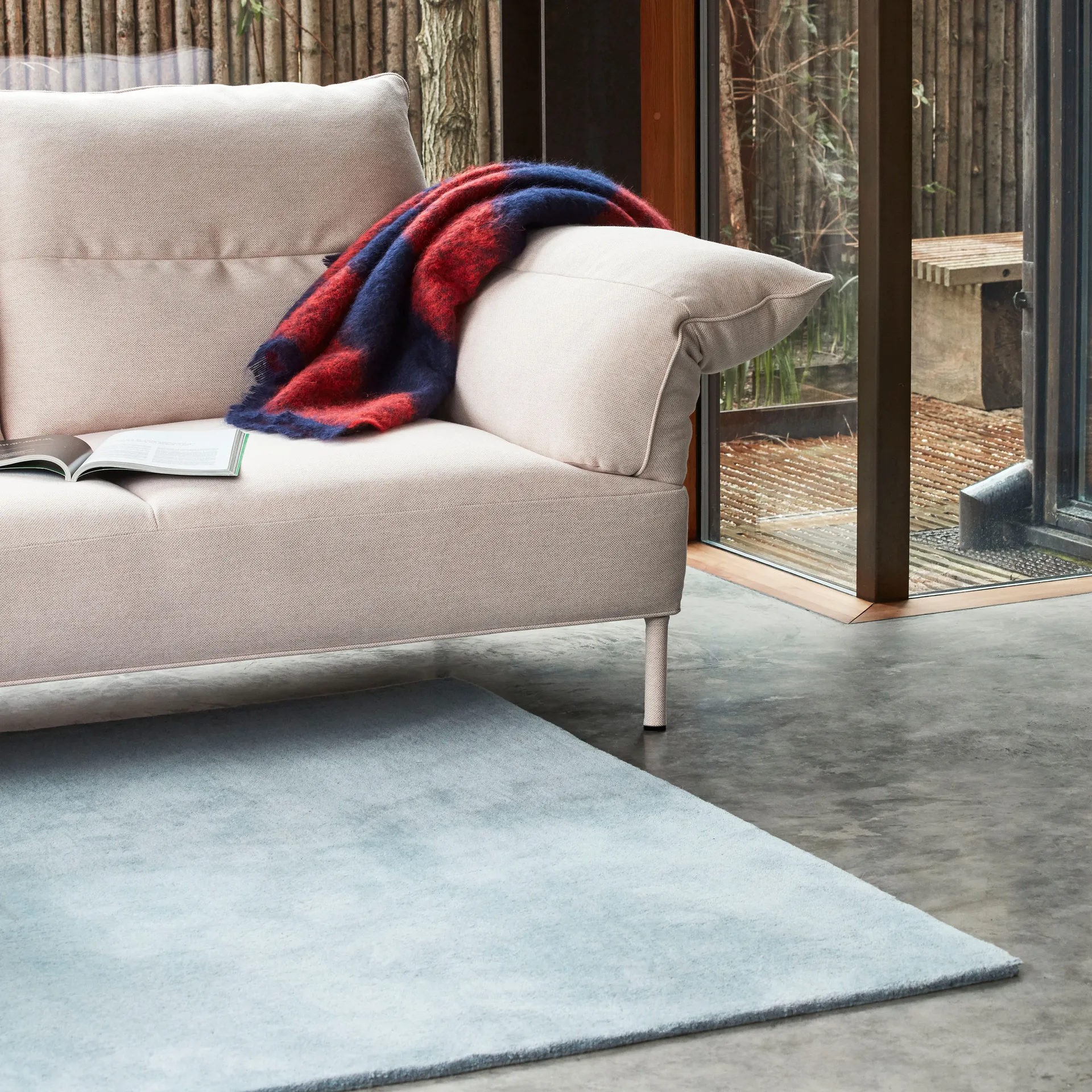 Tapete de lã Raw No 2 170x240 cm, Light-blue HAY