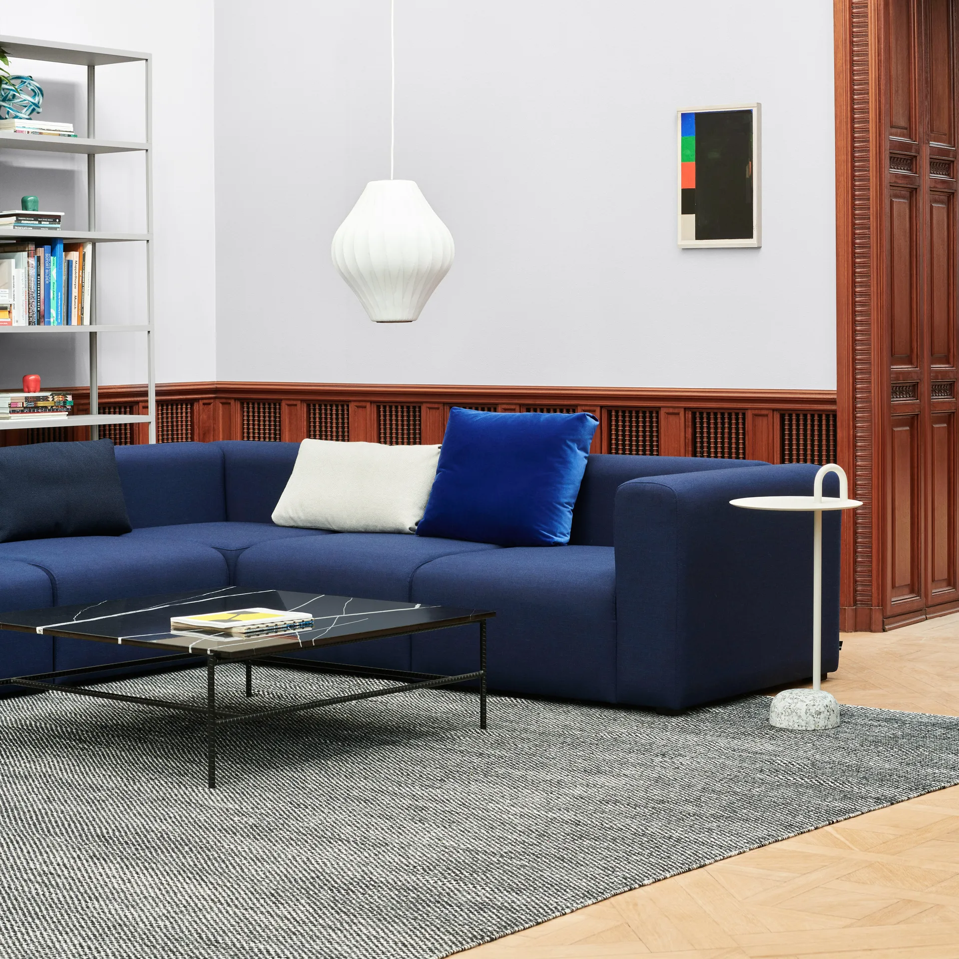 Tapete Moiré kelim 170x240 cm, Preto HAY