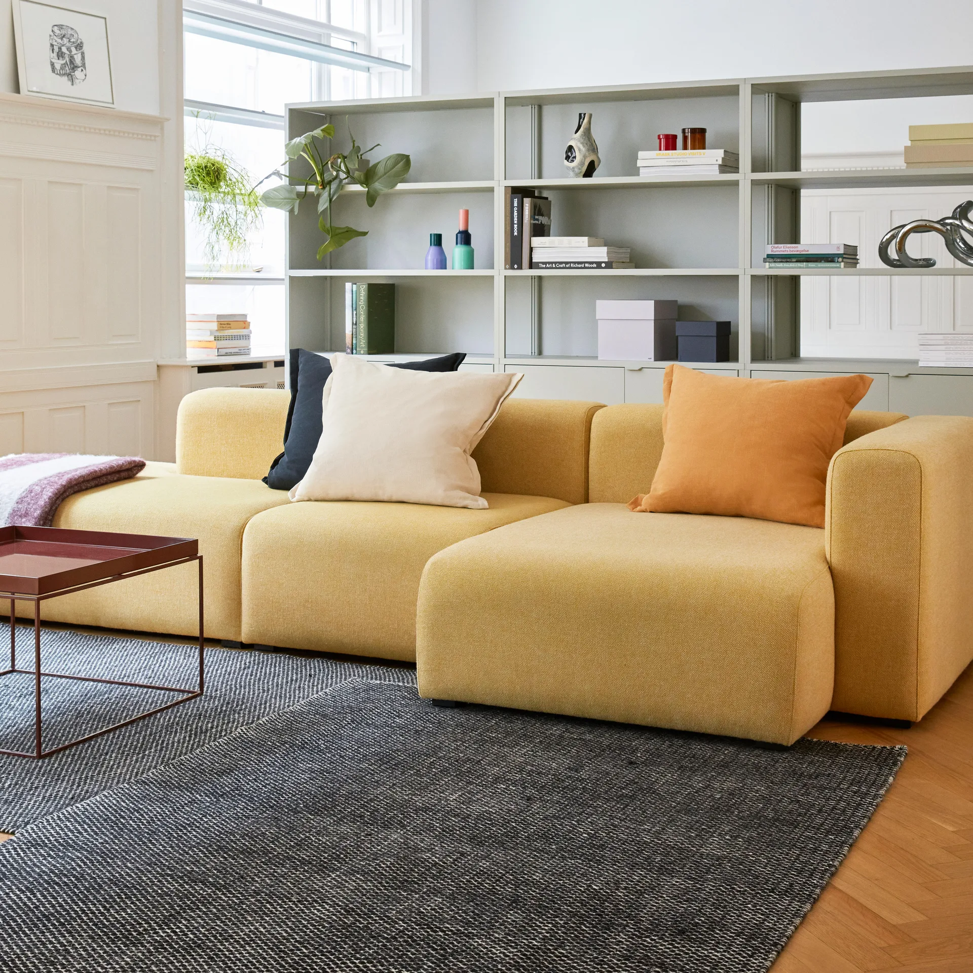 Tapete Moiré kelim 170x240 cm, Preto HAY