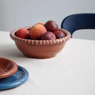 Tigela de salada Barro - Natural with stripes, Ø26 cm - HAY