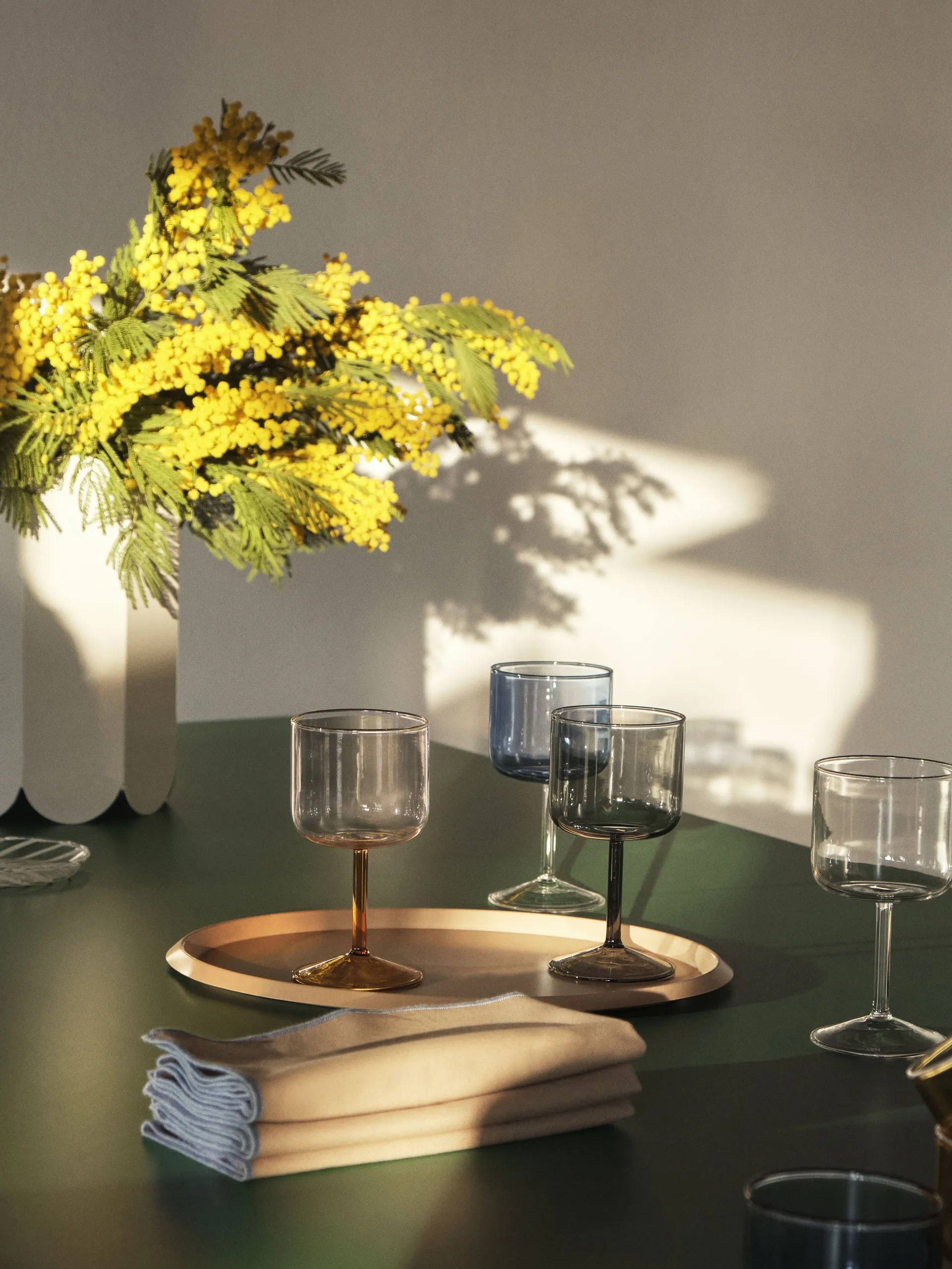 Tint copo de vinho 25 cl 2 unidades, Pink-yellow HAY