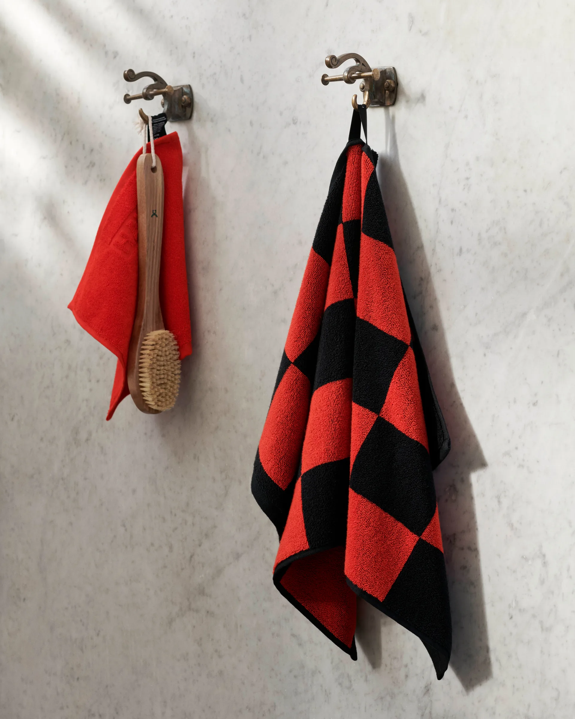 Toalha Check 50x90 cm, Vermelho Poppy HAY