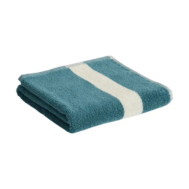 Toalha Stripe - Azul petróleo, 40x60 cm - HAY
