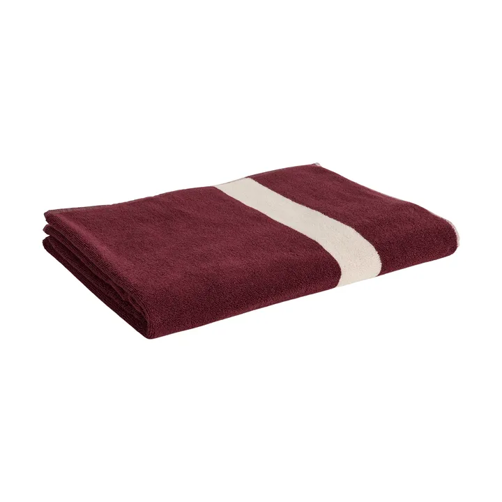 Toalha Stripe - Bordeaux, 100x150 cm - HAY
