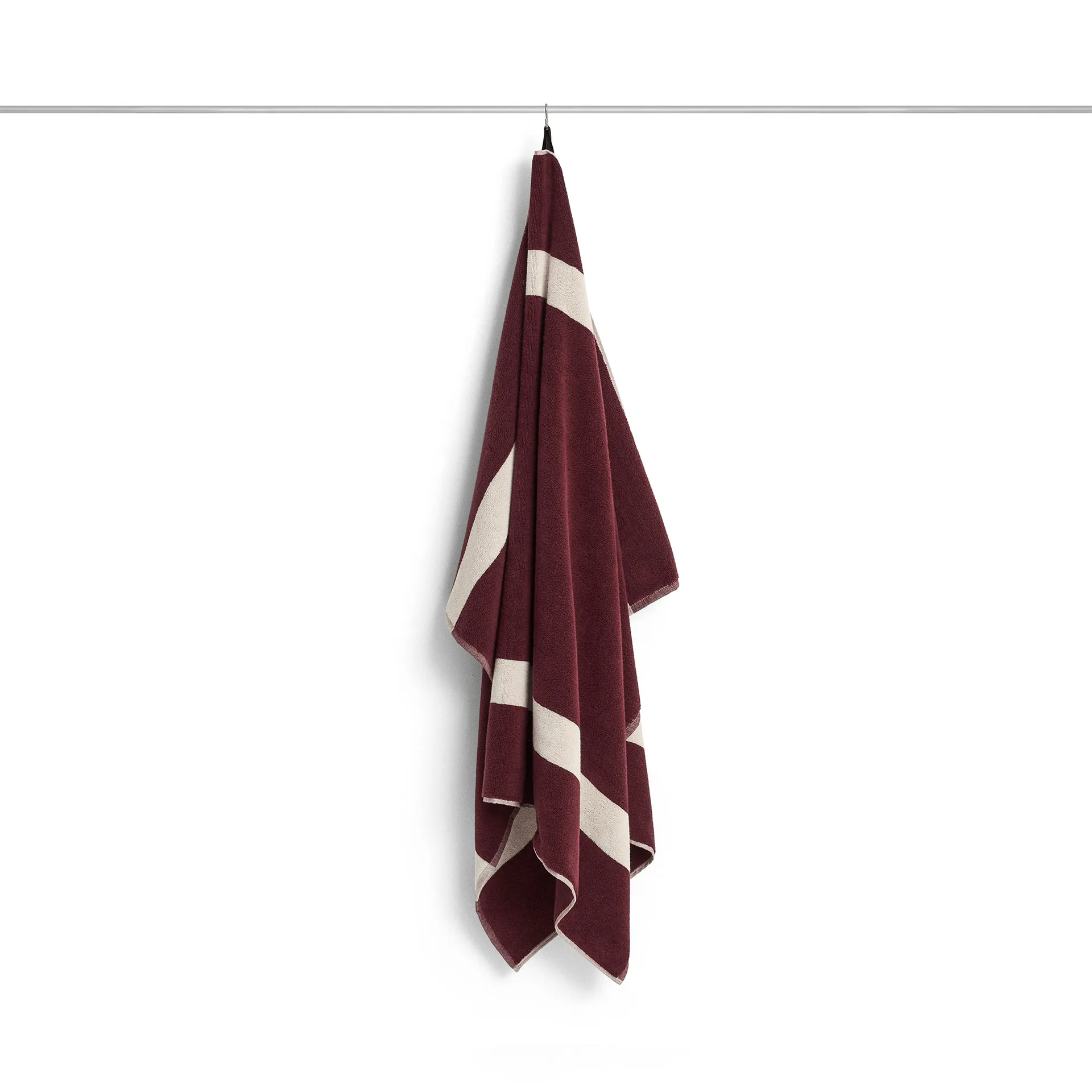 Toalha Stripe, Bordeaux, 100x150 cm HAY
