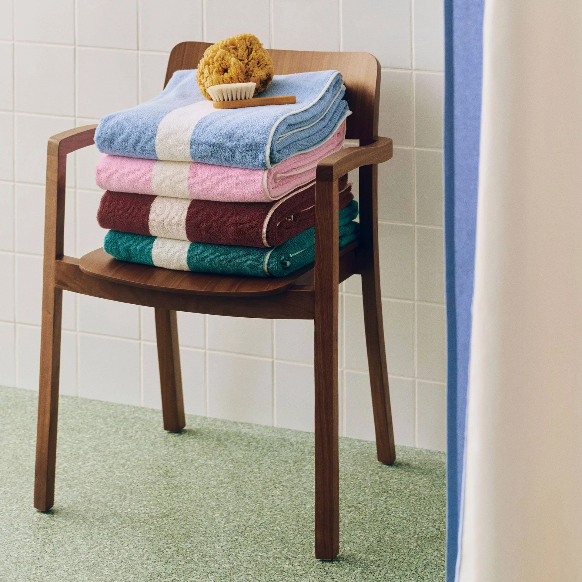 Toalha Stripe, Bordeaux, 100x150 cm HAY