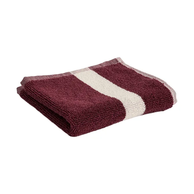 Toalha Stripe - Burgundy, 30x30 cm - HAY