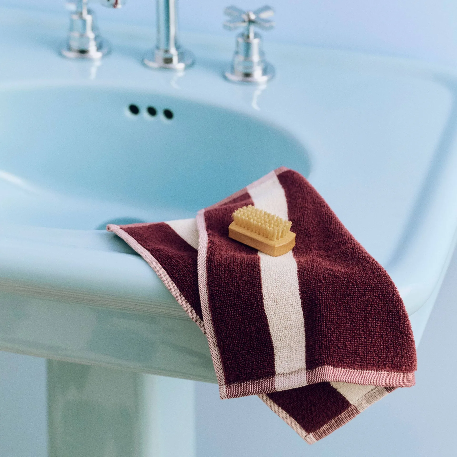 Toalha Stripe, Burgundy, 30x30 cm HAY
