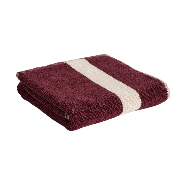 Toalha Stripe - Burgundy, 40x60 cm - HAY