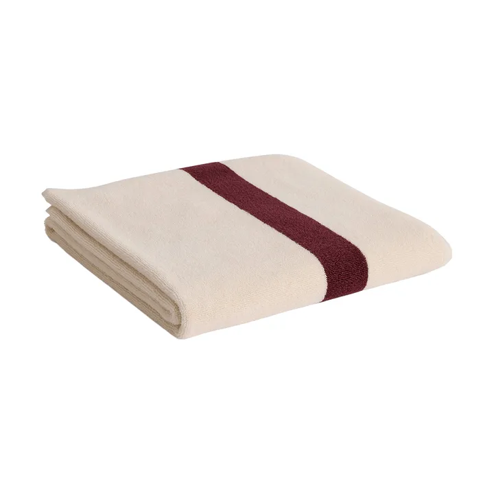 Toalha Stripe - Burgundy, 70x140 cm - HAY