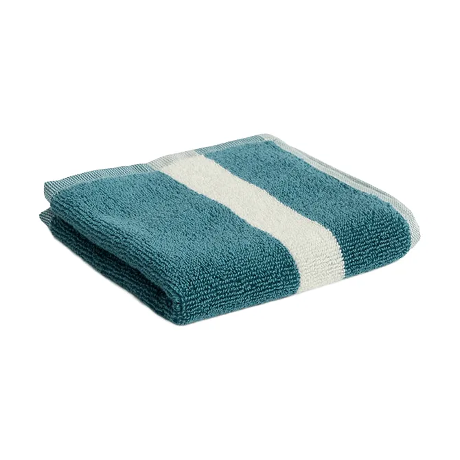 Toalha Stripe, Petrol blue, 30x30 HAY