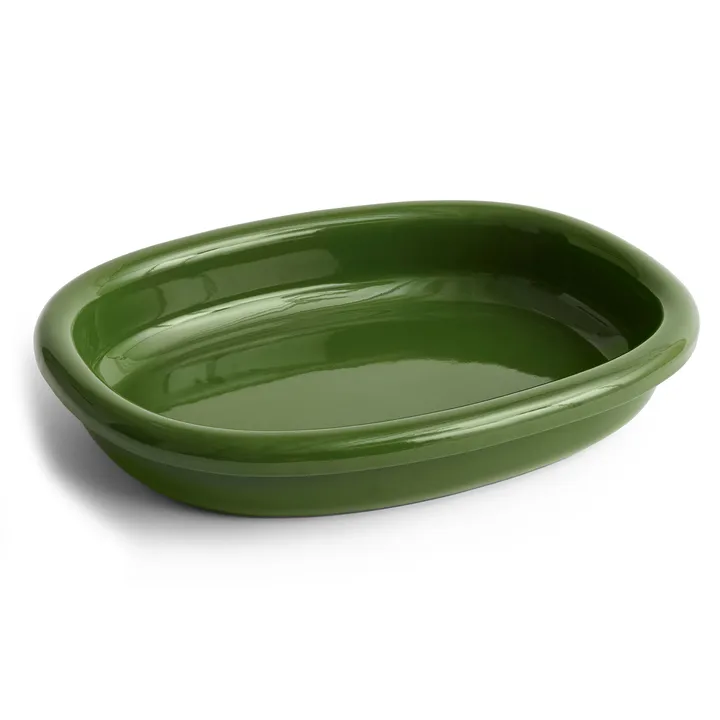 Travessa de servir oval Barro - Green, large 27x36 cm - HAY
