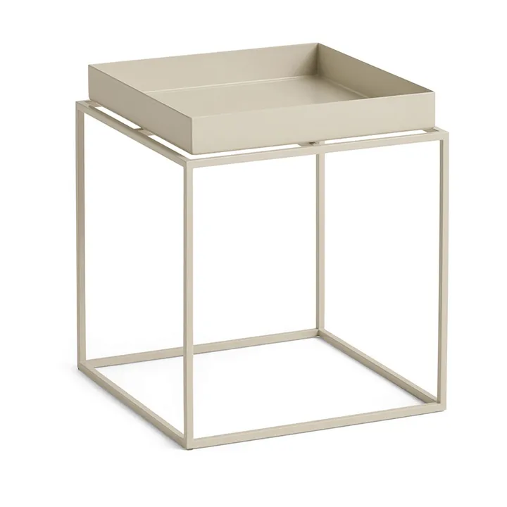 Tray Table mesa de apoio média - Bege quente, 30x30x34 cm - HAY