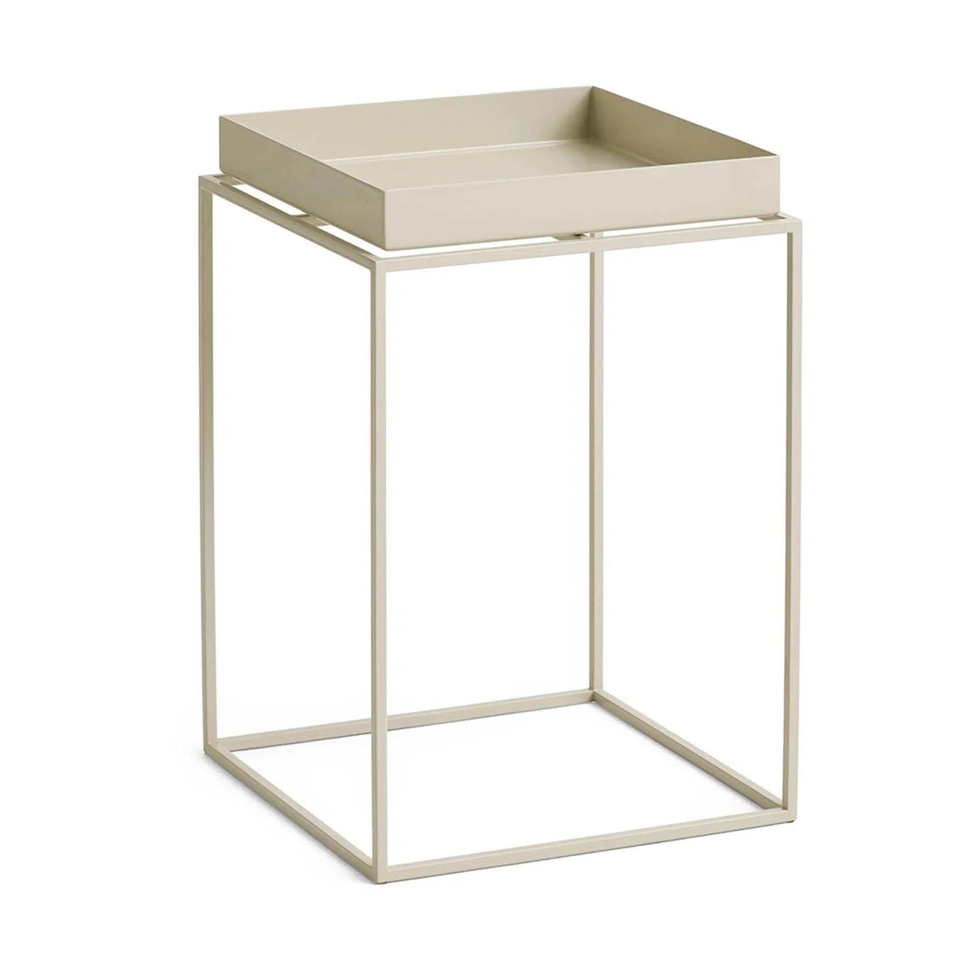 Tray Table mesa de apoio média, Bege quente, 30x30x44 cm HAY