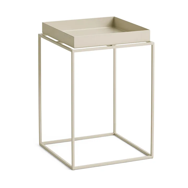 Tray Table mesa de apoio média - Bege quente, 30x30x44 cm - HAY