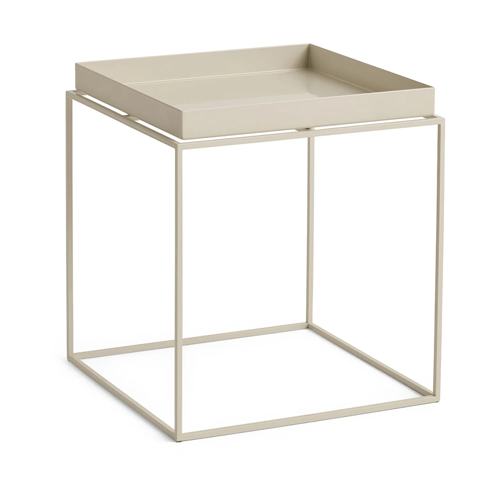 Tray Table mesa de apoio média, Bege quente, 40x40x44 cm HAY