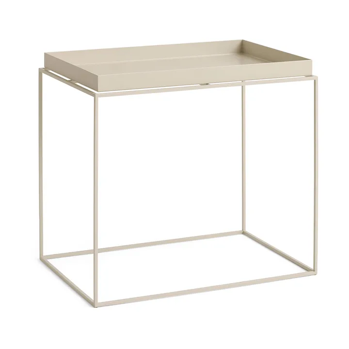 Tray Table mesa de apoio média - bege quente, 40x60x54 cm - HAY