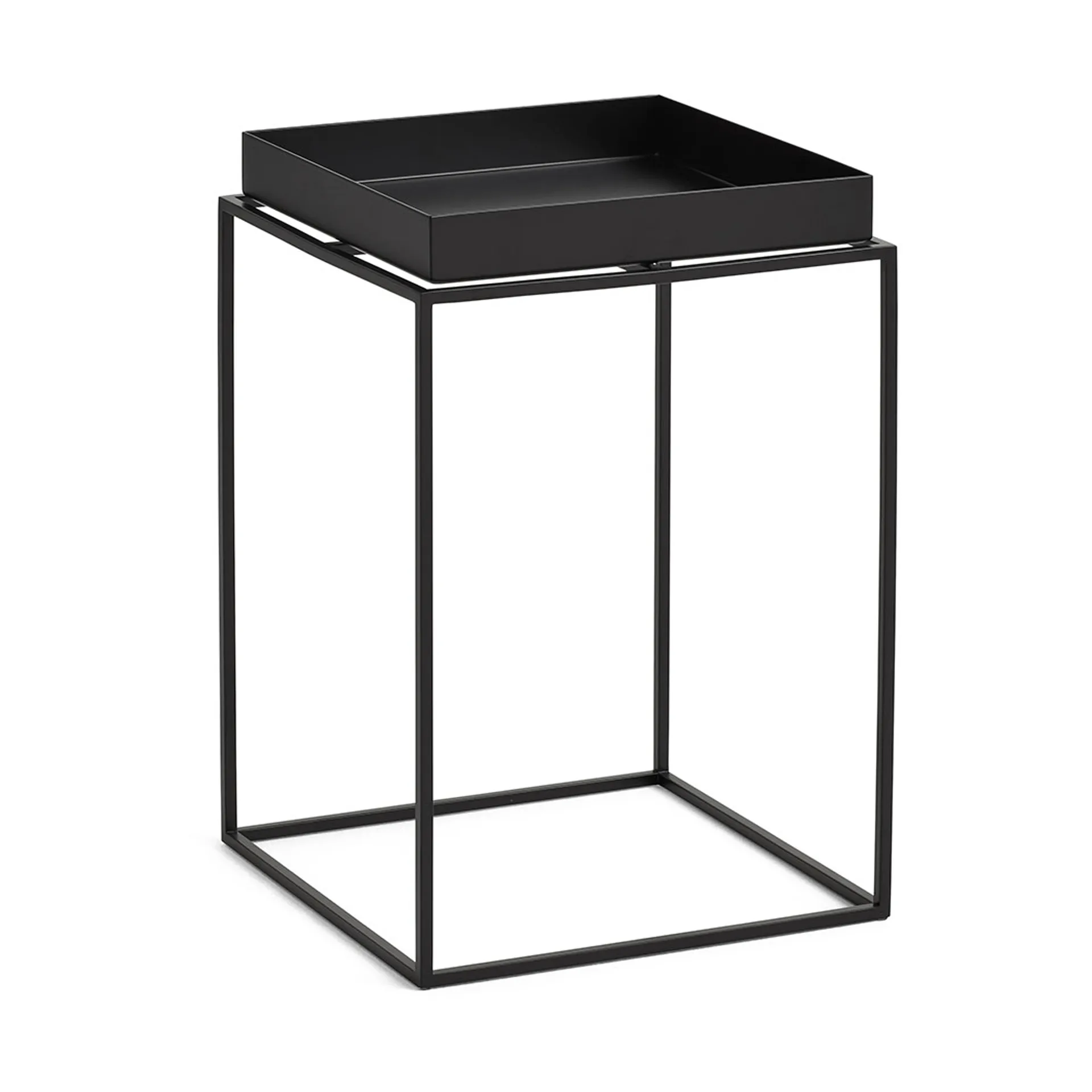 Tray Table mesa de apoio média, Black, 30x30x44 cm HAY