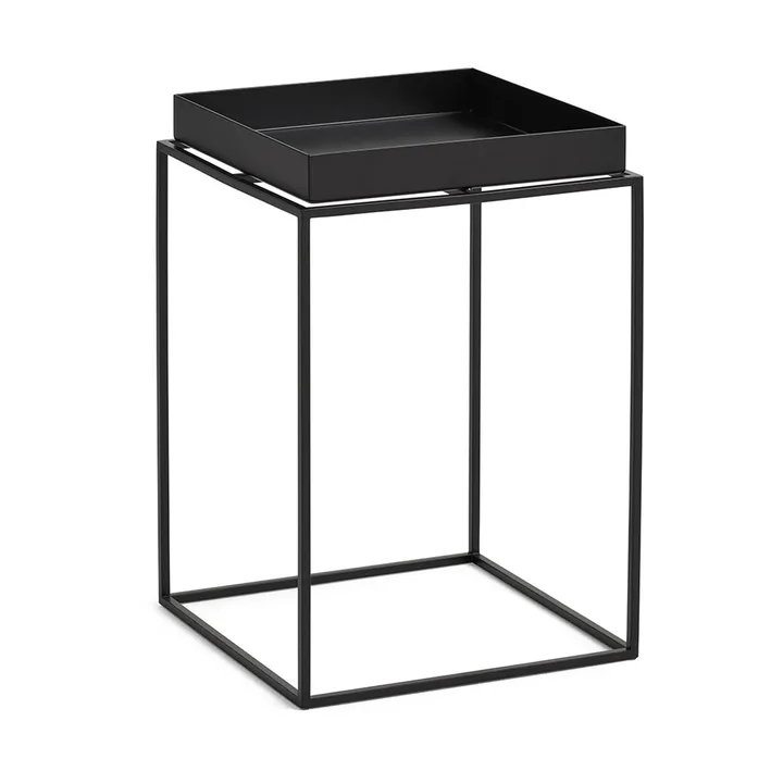Tray Table mesa de apoio média - Black, 30x30x44 cm - HAY