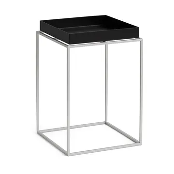 Tray Table mesa de apoio média - Black-silicone cinzento, 30x30x44 cm - HAY