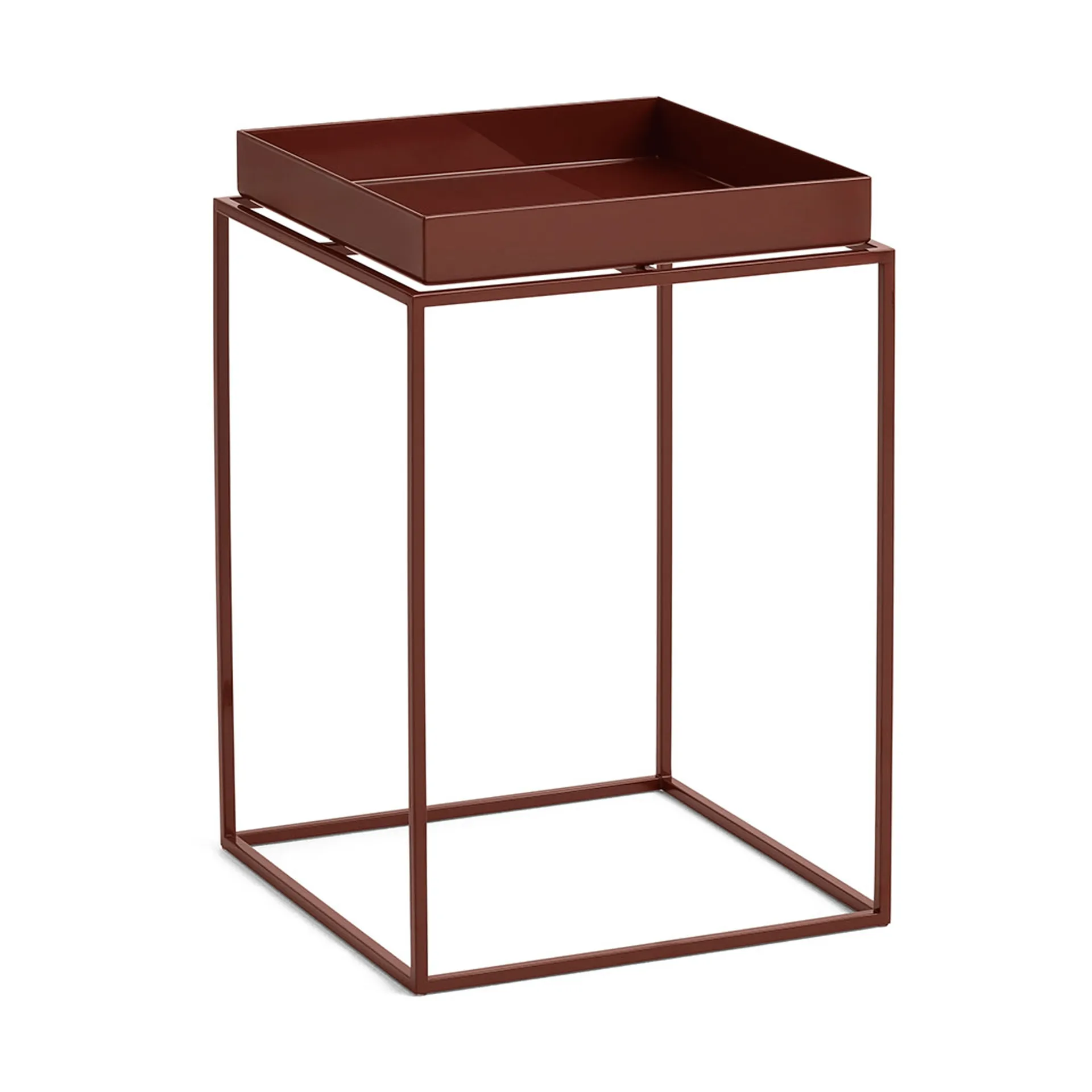 Tray Table mesa de apoio média, Chocolate, 30x30x44 cm HAY