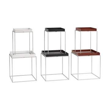 Tray Table mesa de apoio média - Chocolate-silicone cinzento, 30x30x44 cm - HAY