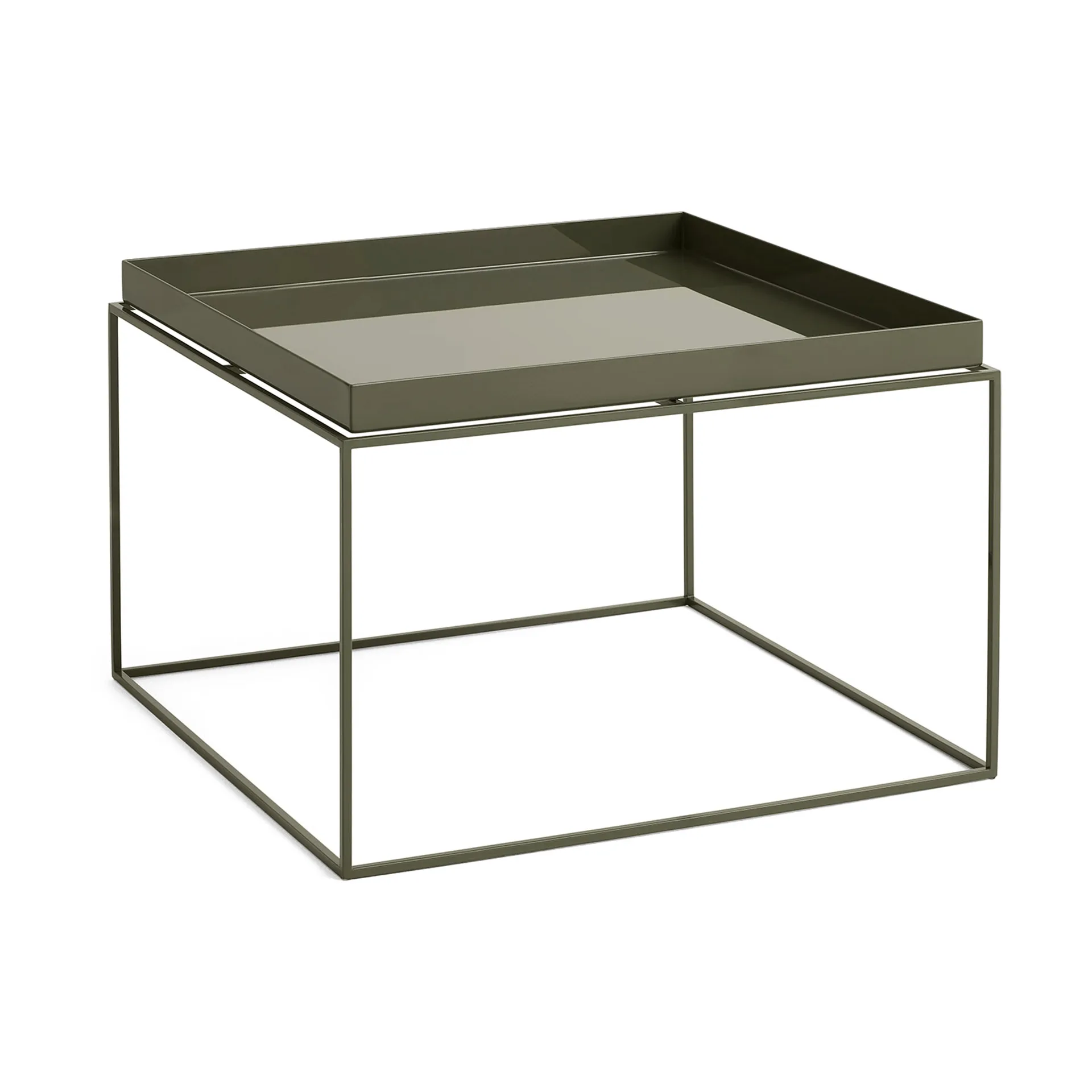 Tray Table mesa de apoio média, Verde-azeitona, 60x60x39 cm HAY